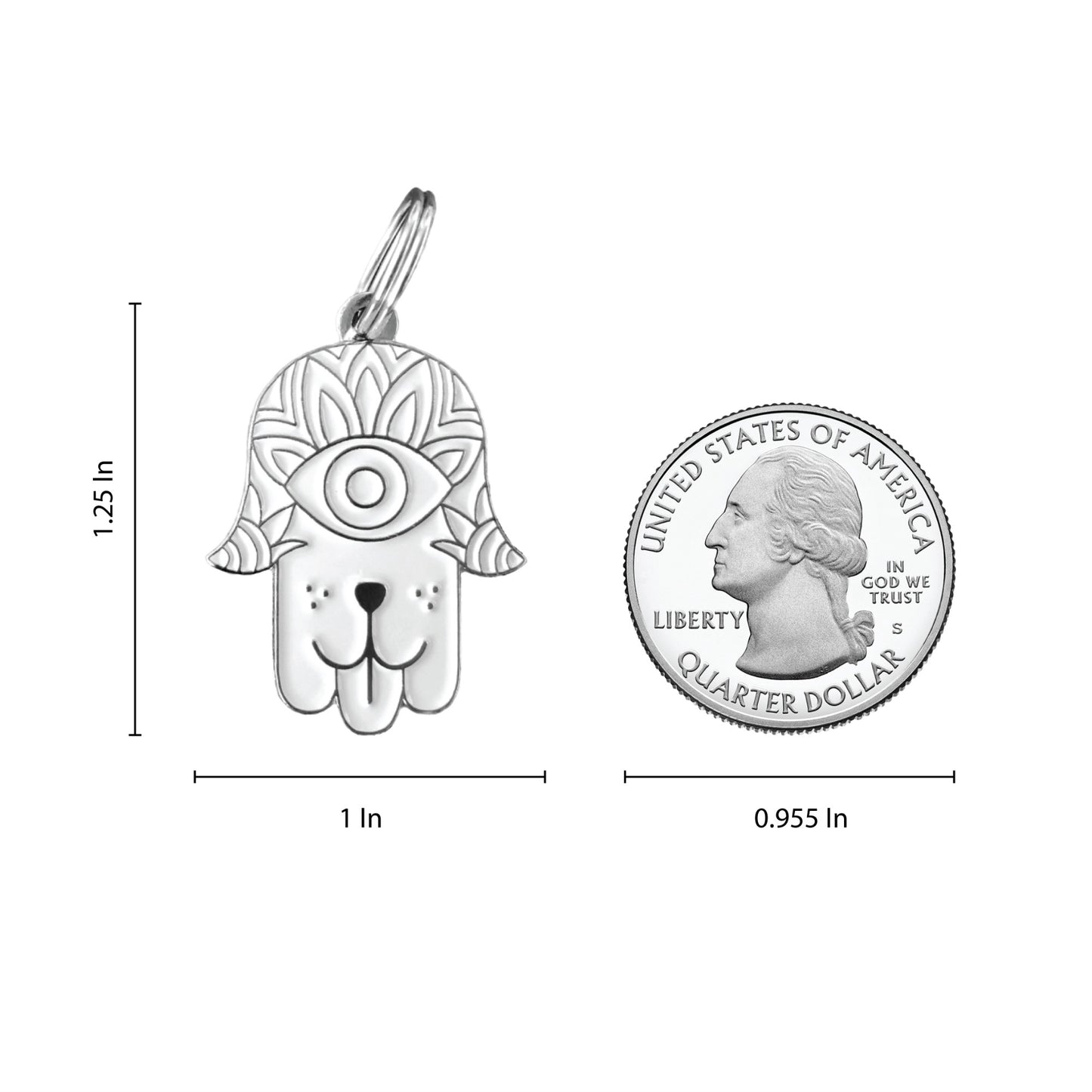 Hamsa ( Silver and White )