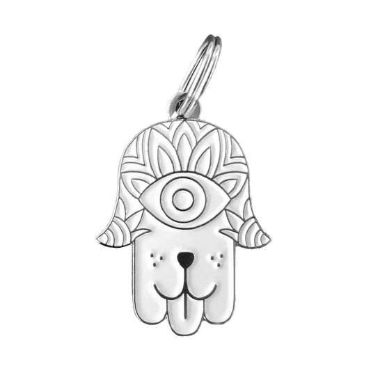 Hamsa ( Silver and White )