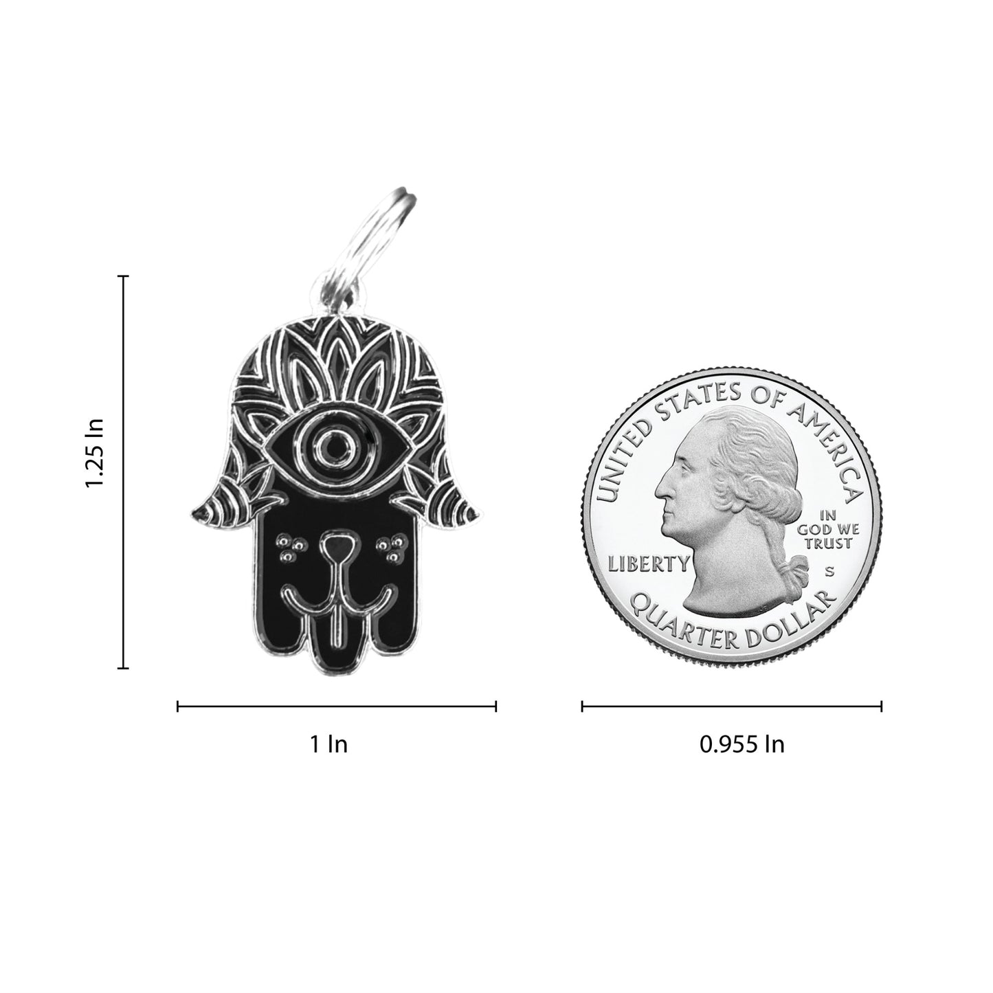 Hamsa (Silver-Black)