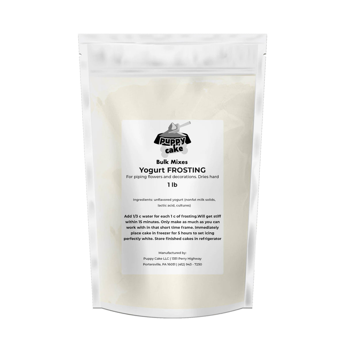 Bulk Yogurt FROSTING - decorations, piping & flowers - 1 lb.